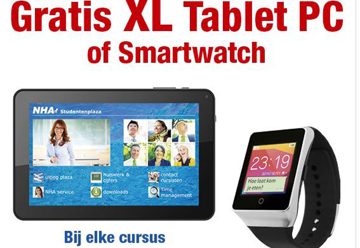 [[ GRATIS ]] Gratis XL tablet of smartwatch bij NHA! Mis 'm Niet